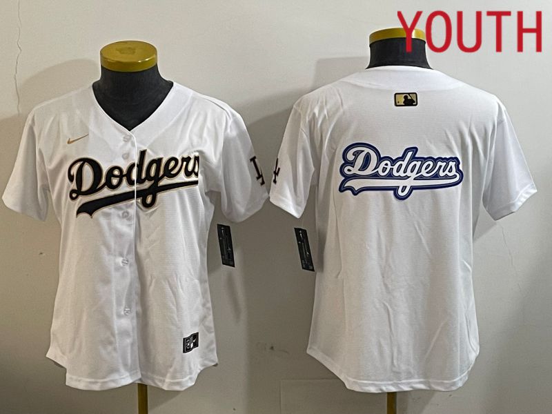 Youth Los Angeles Dodgers Blank White Game 2024 Nike MLB Jersey style 12055->chicago bears->NFL Jersey